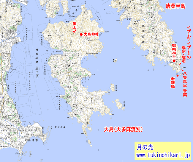 御崎神社（おさき）の地図