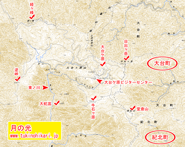【地図】大台ケ原の詳細