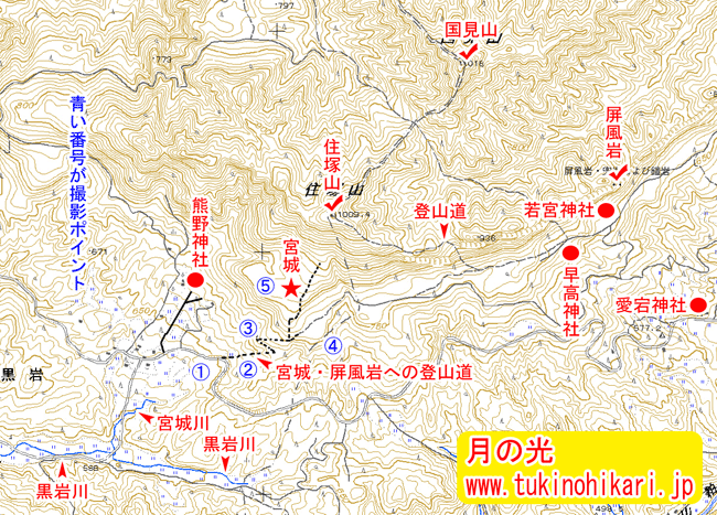 熊野神社-宮城（みやしろ）の周辺図