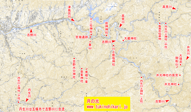 丹生川上神社の地図