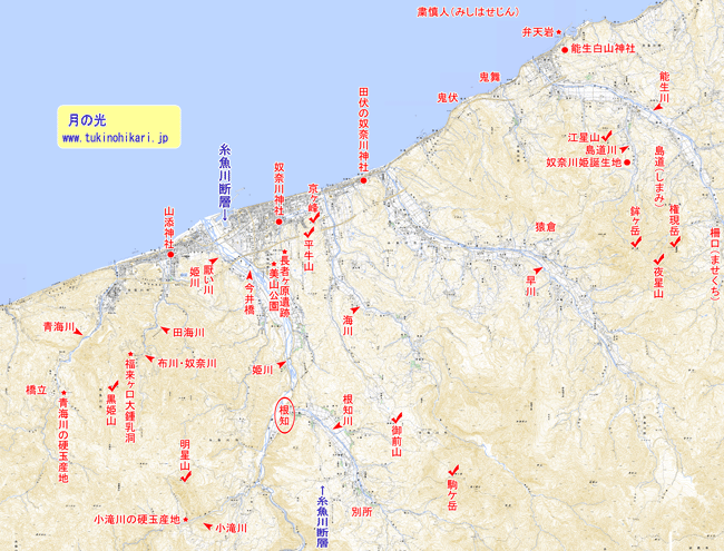 能生白山神社（のうはくさん）の周辺の地図