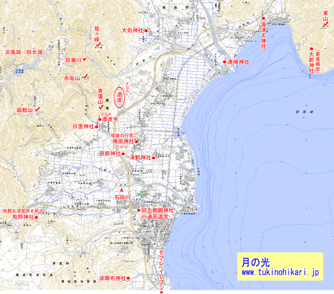 高島市今津町の地図