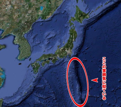 日本周辺の海溝地図